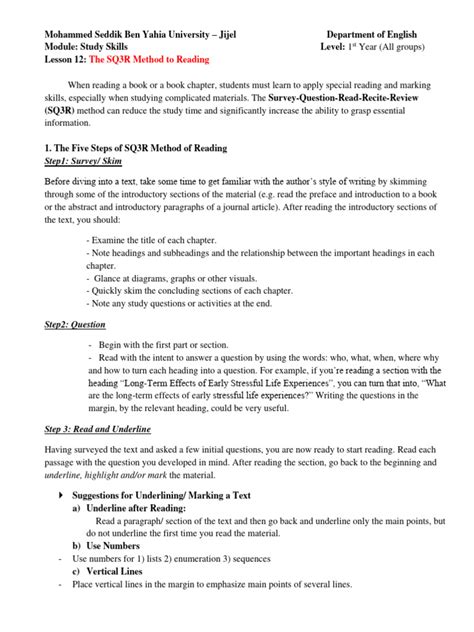 Image result for SQ3R Methods of Reading