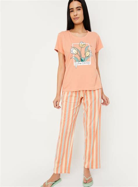 Buy Women Printed PJ Set Online at just Rs. 799.0 - 1000013965581 | Max ...