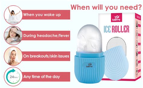 TEKME Ice Roller for Face Massager Reusable Silicone Facial Ice Mold ...
