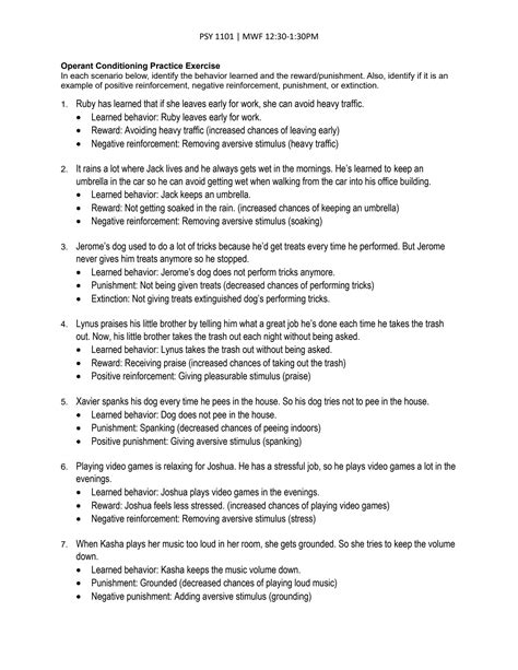 Operant Conditioning Exercises 的图像结果