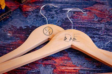 Personalized Clothes Hanger, Custom Maple Clothes Hanger, Engraved Hanger, Wooden Hanger, Bride ...