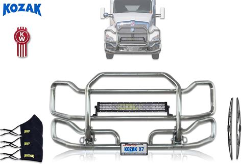 Buy KOZAK Kenworth T680 2011-2020 Full Front Bumper Grill Deer Brush ...