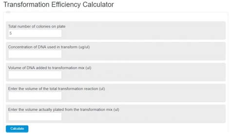 Image result for Transformation Efficiency Formula