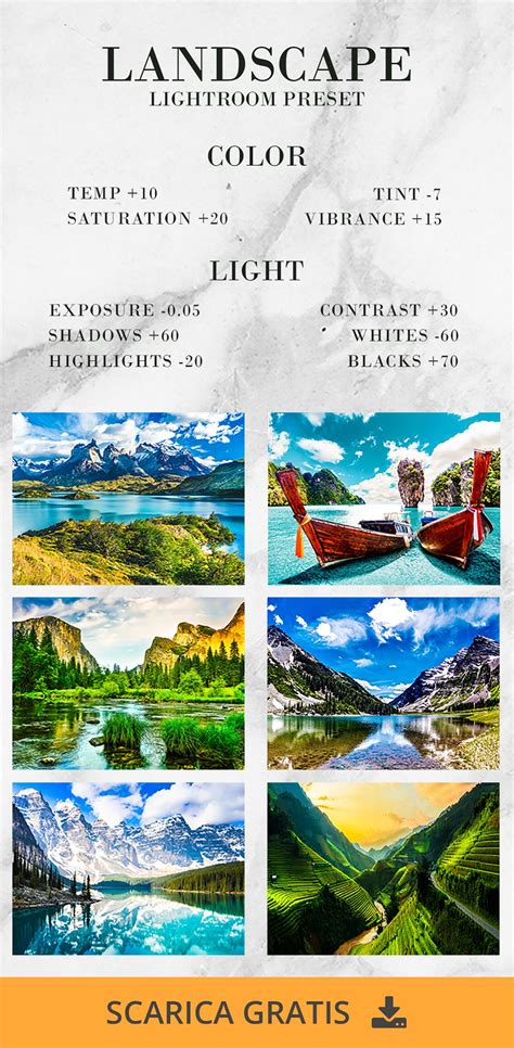 Effetti LR Lightroom Landscape Preset | Arreglos de foto, Paginas de ...