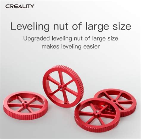 Creality Upgraded Large Size Metallic Red Leveling Nut for Printing ...