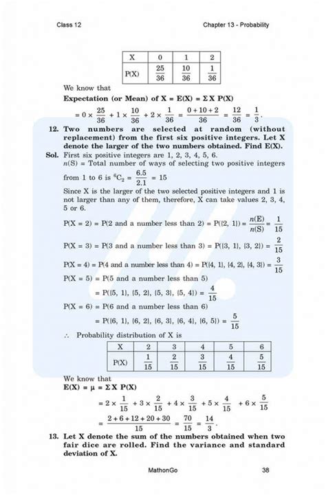 Image result for Maths Chapter 13 Class 12th Exercise 13.2