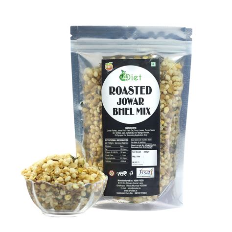 D4DIET- ROASTED JOWAR BHEL MIX -NAMKEEN/ROASTED SNACKS/HEALTHY SNACKS ...