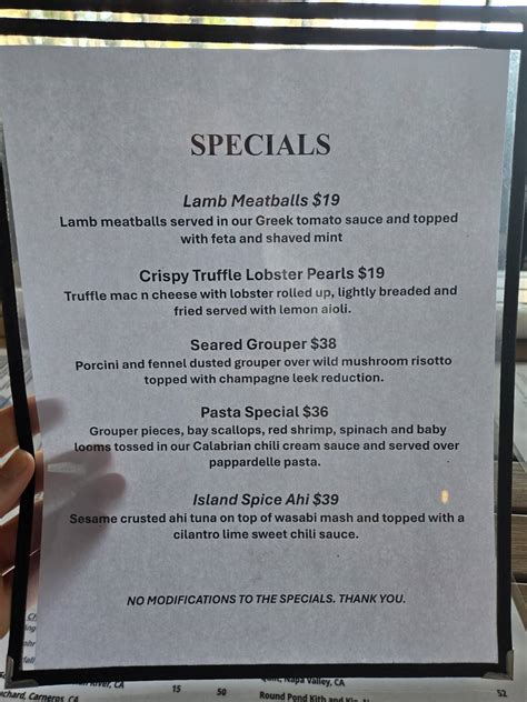 Menu at Stonewater Grill pub & bar, Land O' Lakes