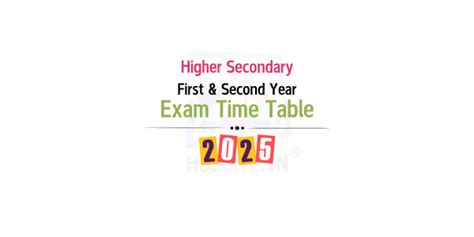 Kerala Higher Secondary Plus One/Plus Two Time Table March 2025