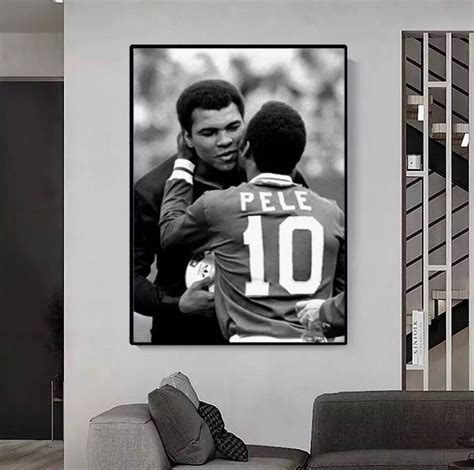 Muhammad Ali & Pele Canvas Print King Pele Painting Pele Canvas ...