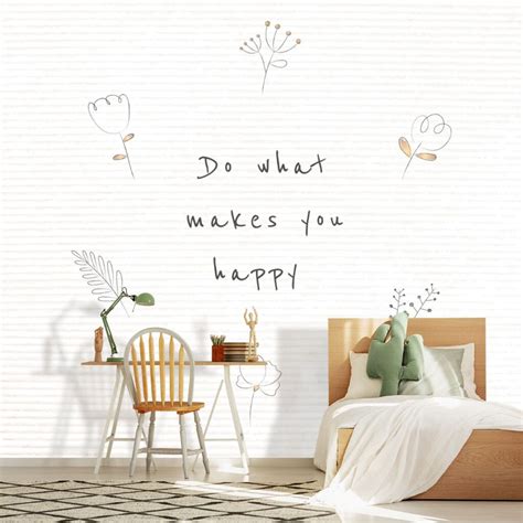 Do What Makes You Happy, Motivational Wallpaper for Wall - Magicdecor®