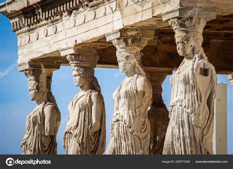 Sculptures Women Ancient Acropolis Athens Greece Stock Photo by ©Milva ...