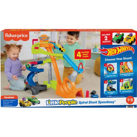 Fisher-price – Little People Hot Wheels Spiral Stunt Speedway – Mattel ...
