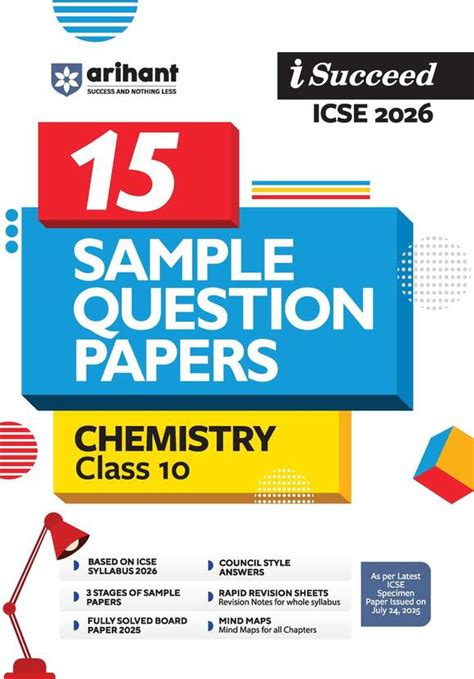Arihant i-Succeed ICSE Sample Question Papers 2026 Chemistry Class 10 ...