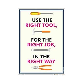 buysafetyposters.com - Right Tool Job Way Poster In English Eco Vinyl ...