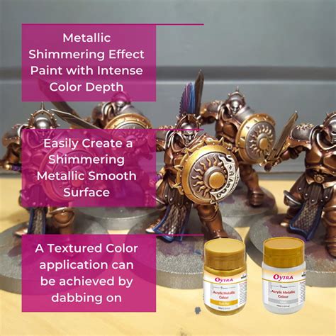 Oytra 100 ml Metallic Acrylic Color Paint Gold and Silver