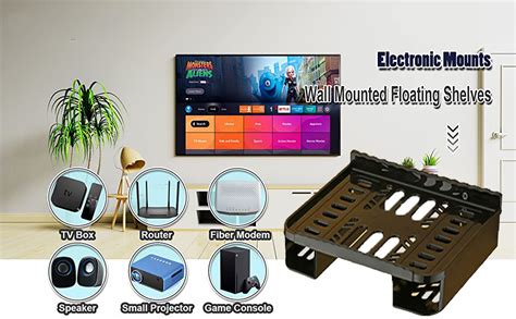 KARP Plastic Set Top Box Stand Wall Mount with Double Remote Holder for ...