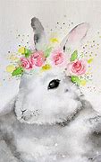 Image result for Watercolor Bunnies with Flowers Images