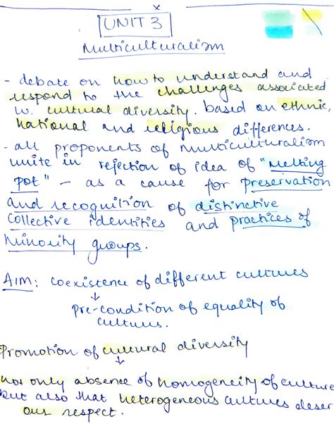 Multiculturalism - These are just a few notes I made before my exam ...