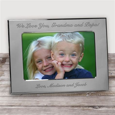 Engraved Custom Message Silver Picture Frame, Custom Message Silver ...