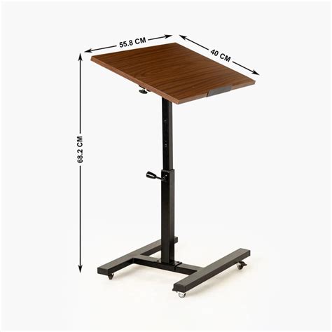Buy Helios Zaria Height Adjustable Portable Table - Brown from Helios ...