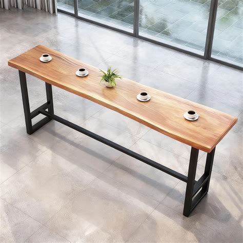 Amazon.com: YKLYTBD 39.4" Solid Wood Bar Height Table, 2" Thick Long ...