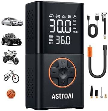 AstroAI Wireless Electric Air Pump, Portable Battery Bicycle Pump with ...