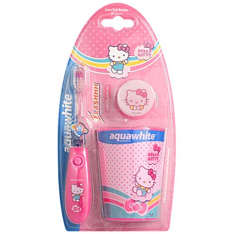 Buy Aquawhite Hello Kitty Flash Toothbrush Set With Rinsing Cup - Dark ...