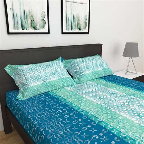 Buy Dallas Cotton 180TC 3Pcs Printed Queen Bedsheet Set from Home ...
