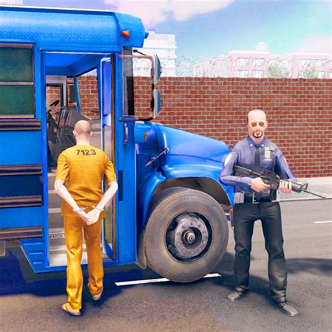 Crime City Town Jail Prisoners Transport Van: Police Bus Driving Pro ...