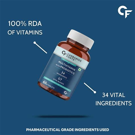Buy CARBAMIDE FORTE MULTIVITAMIN WITH PROBIOTICS 34 INGREDIENTS -60 ...