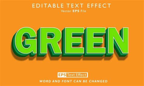 Green text effect | Premium Vector