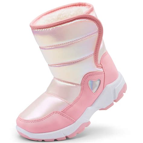 Harvest Land Toddler Girls Snow Boots Kids Winter Warm Boots Waterproof ...