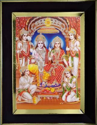 Dwarika Shree Ram Darbar Religious Frame Price in India - Buy Dwarika ...