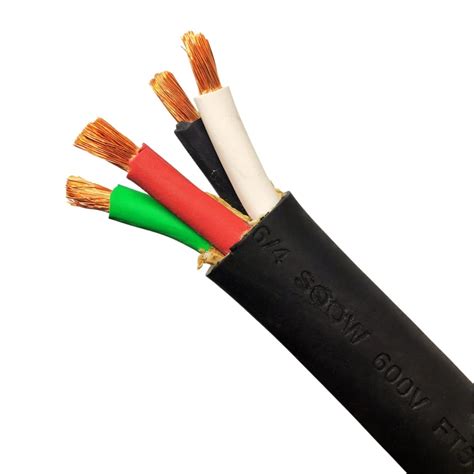 10 Feet 6/4 SOOW Cable Cord Wire - 6 Gauge 6 AWG 4 Conductor 600V ...