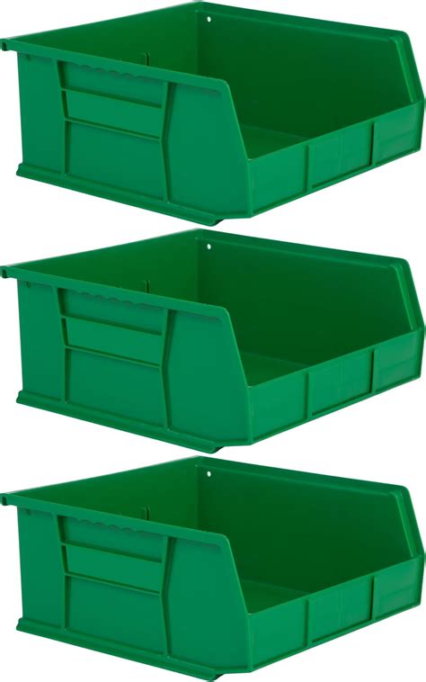 Hudson Exchange 11" x 11" x 5" (3 Pack) Plastic Stackable Storage Bin ...