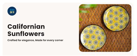 Buy ExclusiveLane 'Californian Sunflower' Ceramic Dinner Plates Set of ...