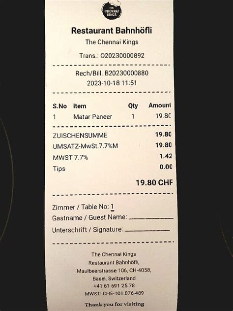 THE CHENNAI KINGS, Basel - Restaurant Reviews, Phone Number & Photos ...