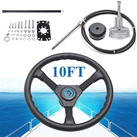 NEW 10FT Marine Engine Rotary Steering System Steering Helm Boat ...