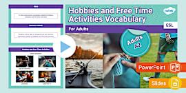 ESL List of Hobbies Writing Activity [Adults, A1]