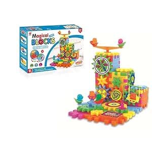 Buy 3D Electric Brick Interlocking Gear Building Block 81 Pieces ...