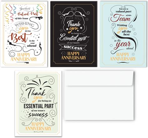 Amazon.com : Decorably Employee Cards with Envelopes & Stickers - 24 ...