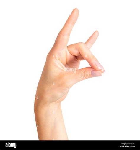 Rock devil horns hand sign woman Cut Out Stock Images & Pictures - Alamy
