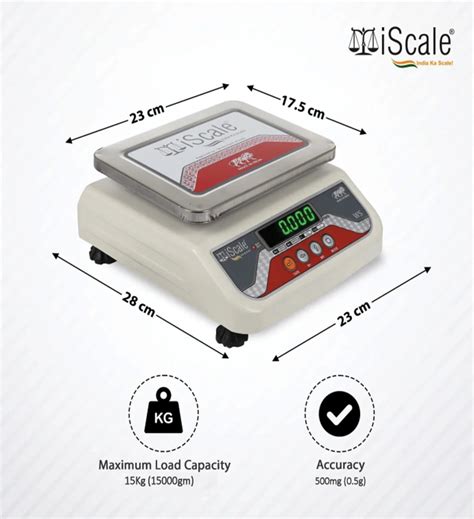 iScale i-04 Bluetooth Platform Scale | 15kg× 500mg | SS Pan size 175x2 ...