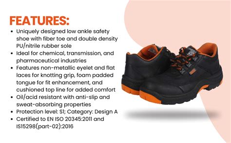 BLACK+DECKER Sporty Black Safety Shoes for Men | Double Density | Fiber ...