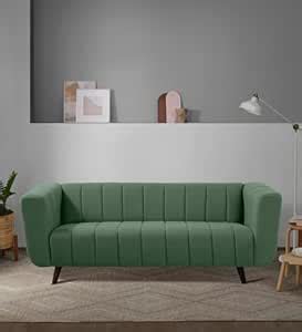 Sleepyhead Kiki - 3 Seater Sofa (Fabric, Sapling Green) 3 Person Sofa ...
