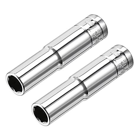 uxcell 2 Pcs 1/4 Inch Drive 7mm 6-Point Deep Socket, Metric, Cr-V ...