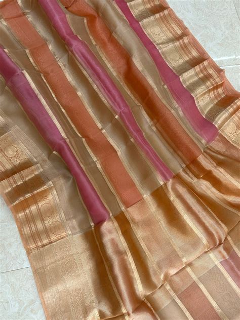 Pure Kora Tissue Silk Handloom Banarasi Saree – The Crafts Banaras