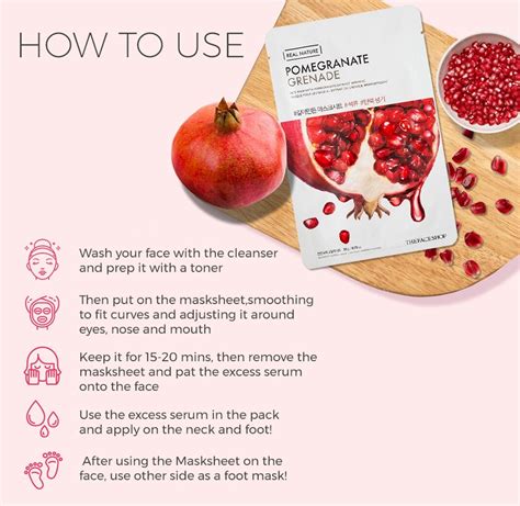Foxy.in : Buy The Face Shop Real Nature Pomegranate Face Sheet Mask (20 ...