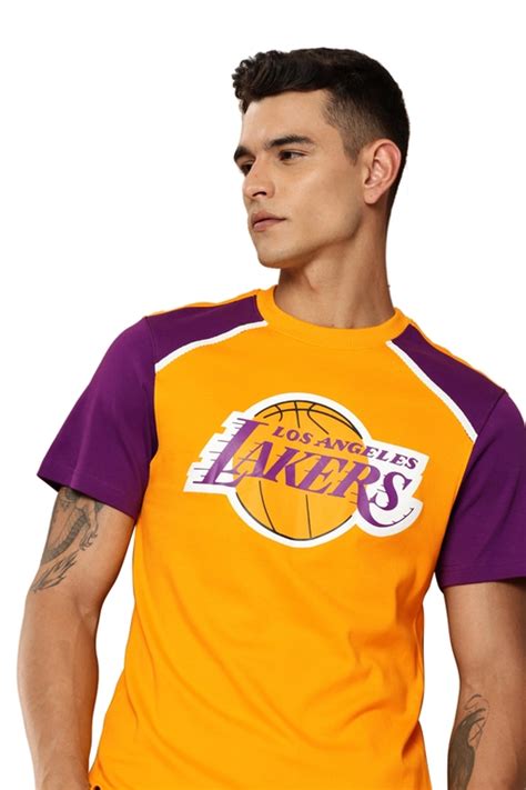 NBA - NBA Los Angeles Lakers Printed Raglan T-Shirt 'Yellow' - NBA